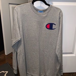MEN’s GREY CHAMPION LONG SLEEVE
